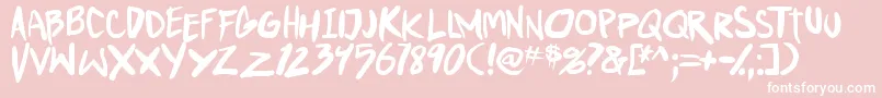 PunkboyTbs Font – White Fonts on Pink Background
