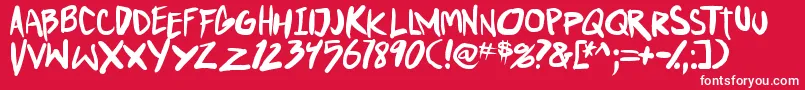 PunkboyTbs Font – White Fonts on Red Background