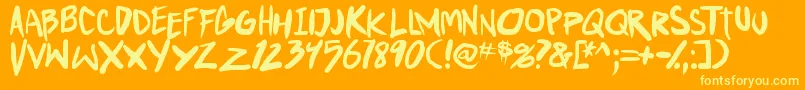 PunkboyTbs Font – Yellow Fonts on Orange Background