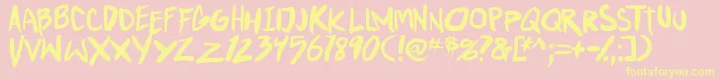 PunkboyTbs Font – Yellow Fonts on Pink Background