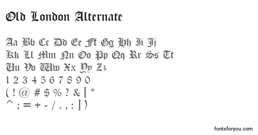 Шрифт Old London Alternate – алфавит, цифры, специальные символы