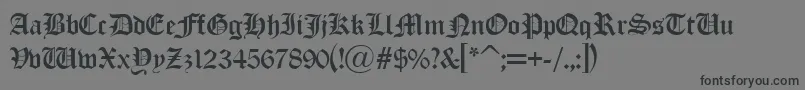 フォントOld London Alternate – 黒い文字の灰色の背景