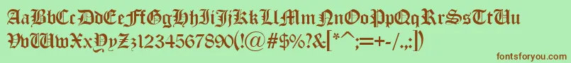 Old London Alternate Font – Brown Fonts on Green Background