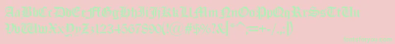 Old London Alternate Font – Green Fonts on Pink Background