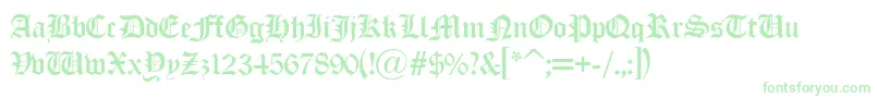 Old London Alternate Font – Green Fonts on White Background