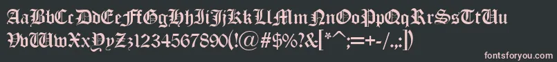 Old London Alternate Font – Pink Fonts on Black Background