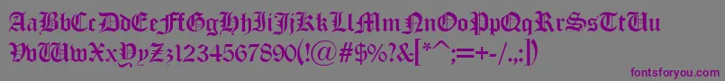 Old London Alternate Font – Purple Fonts on Gray Background