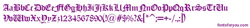 Old London Alternate Font – Purple Fonts on White Background