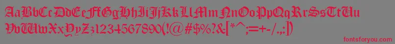 Old London Alternate Font – Red Fonts on Gray Background