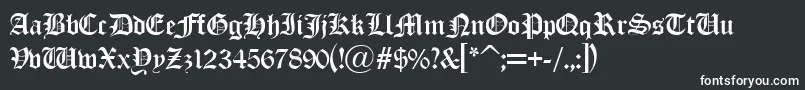 Old London Alternate Font – White Fonts on Black Background