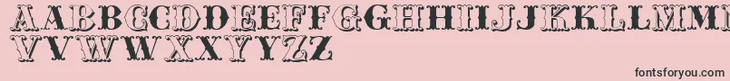Jfferrul-Schriftart – Schwarze Schriften auf rosa Hintergrund