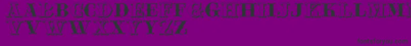 Fonte Jfferrul – fontes pretas em um fundo violeta