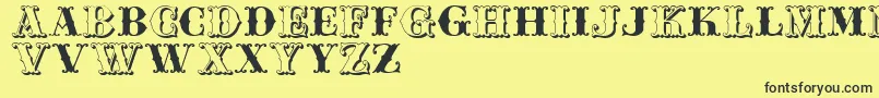 Jfferrul Font – Black Fonts on Yellow Background