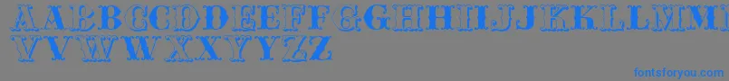 Jfferrul Font – Blue Fonts on Gray Background