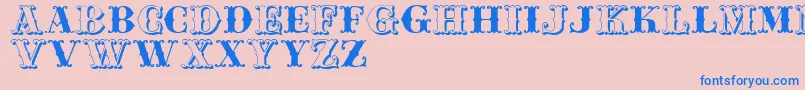 Jfferrul Font – Blue Fonts on Pink Background