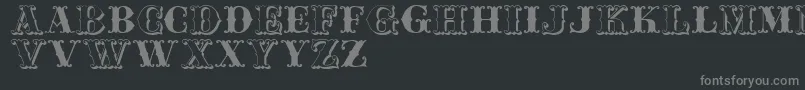 Jfferrul Font – Gray Fonts on Black Background