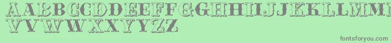 Jfferrul Font – Gray Fonts on Green Background