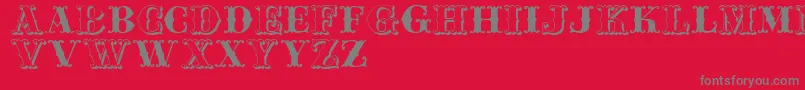 Jfferrul-Schriftart – Graue Schriften auf rotem Hintergrund