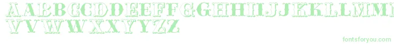 Jfferrul-Schriftart – Grüne Schriften auf weißem Hintergrund