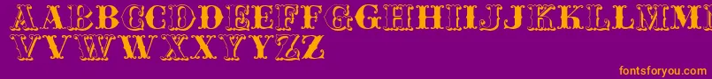 Police Jfferrul – polices orange sur fond violet