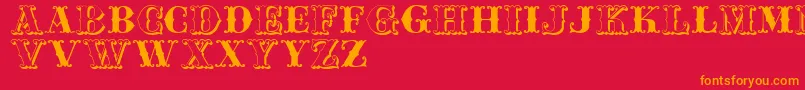 Jfferrul Font – Orange Fonts on Red Background