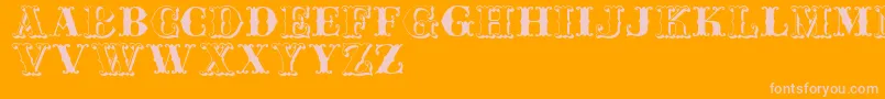 Jfferrul Font – Pink Fonts on Orange Background