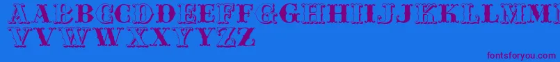 Weitere Informationen zur Jfferrul-Schriftart Jfferrul-Schriftart – Violette Schriften auf blauem Hintergrund