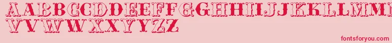 Fonte Jfferrul – fontes vermelhas em um fundo rosa