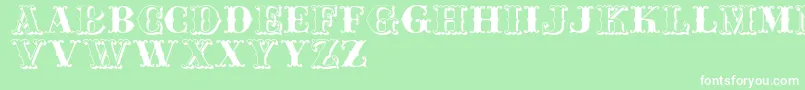 Weitere Informationen zur Jfferrul-Schriftart Jfferrul-Schriftart – Weiße Schriften auf grünem Hintergrund