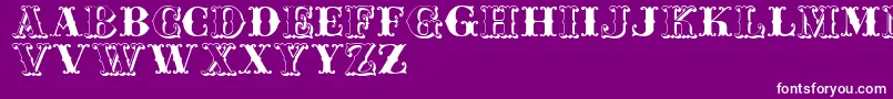 Jfferrul-Schriftart – Weiße Schriften auf violettem Hintergrund