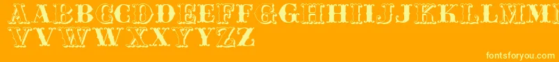 Jfferrul Font – Yellow Fonts on Orange Background