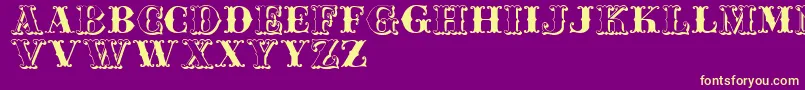 Jfferrul Font – Yellow Fonts on Purple Background