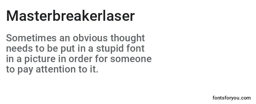 Masterbreakerlaser Font