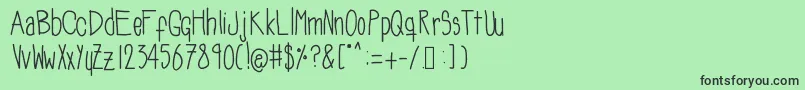 Soozieqs Font – Black Fonts on Green Background