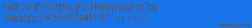 Шрифт Soozieqs – коричневые шрифты на синем фоне