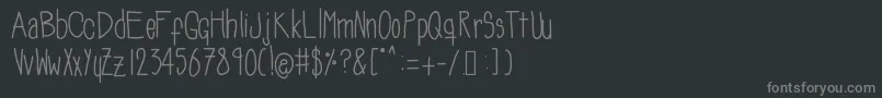 Soozieqs Font – Gray Fonts on Black Background