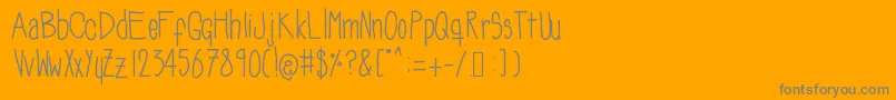 Soozieqs Font – Gray Fonts on Orange Background