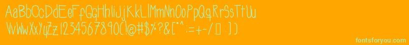 Soozieqs Font – Green Fonts on Orange Background