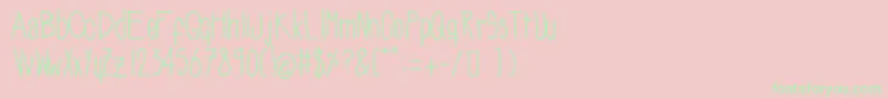 Soozieqs Font – Green Fonts on Pink Background