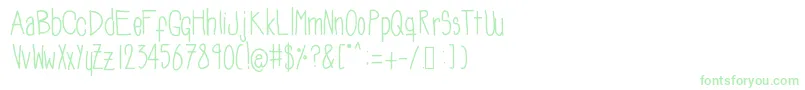 Soozieqs Font – Green Fonts on White Background