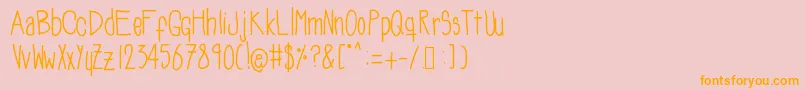 Soozieqs Font – Orange Fonts on Pink Background