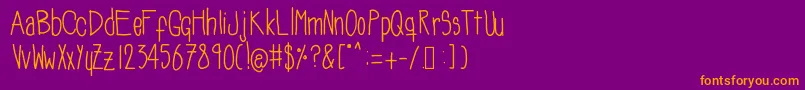 Soozieqs Font – Orange Fonts on Purple Background