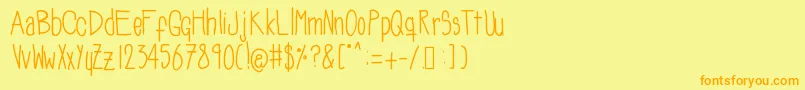 Soozieqs Font – Orange Fonts on Yellow Background
