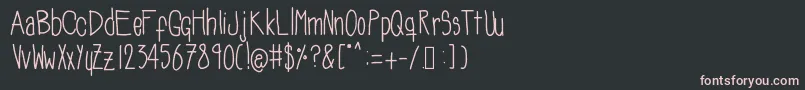 Soozieqs Font – Pink Fonts on Black Background