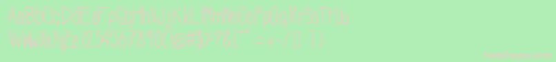 Soozieqs Font – Pink Fonts on Green Background