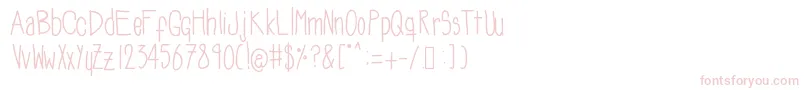 Soozieqs Font – Pink Fonts on White Background