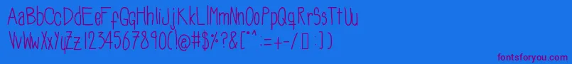 Soozieqs Font – Purple Fonts on Blue Background