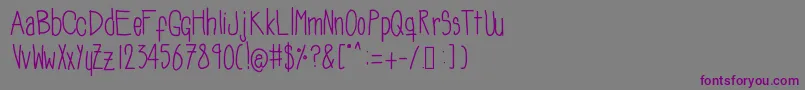 Soozieqs Font – Purple Fonts on Gray Background