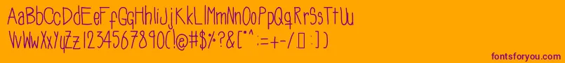 Soozieqs Font – Purple Fonts on Orange Background