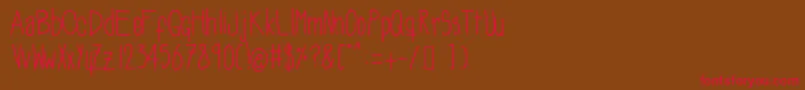 Soozieqs Font – Red Fonts on Brown Background